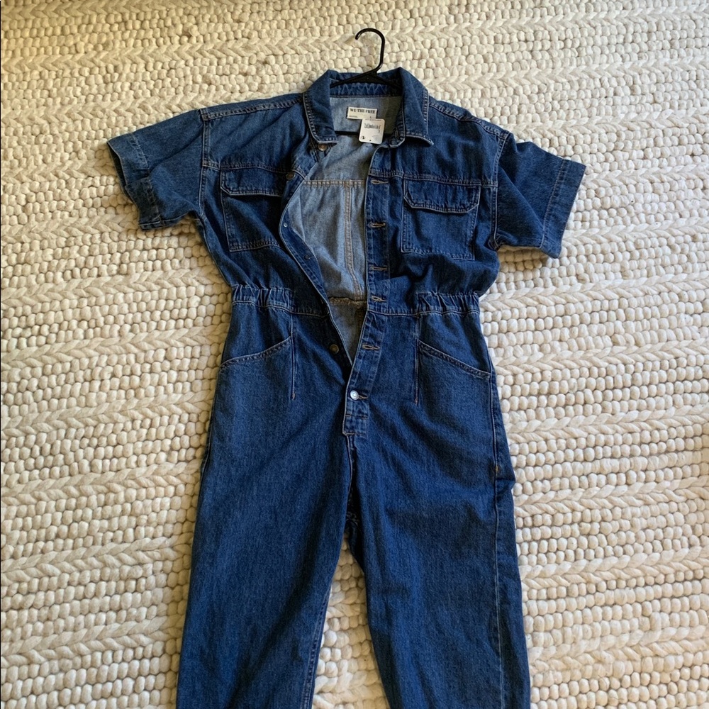 Free People Denim Jumpsuit